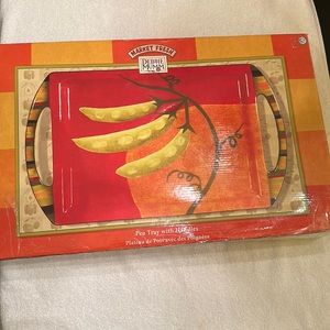 Vintage Debbie Mumm Pea Tray with handles .
